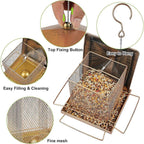 Heavy Duty Metal Bird Feeders for Outdoor Hanging, 3. 5LB Large Capacity Wild Bird Feeder