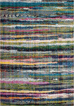 Fiesta Shag Collection Area Rug - 9' X 12', Multi, Modern Abstract Design, Non-Shedding & Easy Care, 0.5-Inch Thick Ideal for High Traffic Areas in Living Room, Bedroom (FSG367M)