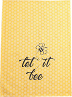 Cotton Kitchen Towels Set of 4 - Absorbent Dish Towels Set | Tea Towels | Bar Towels | Bee Grey Yellow Kitchen Dish Towels - Multi Purpose Kitchen Linen, Drying Dish Hand Towels 20X28