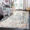 Madison Collection Accent Rug - 4' X 6', Navy & Light Blue, Medallion Distressed Design, Non-Shedding & Easy Care, Ideal for High Traffic Areas in Entryway, Living Room, Bedroom (MAD447K)
