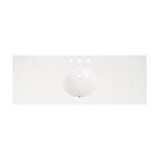 Telluride 60-In Distressed Pine Undermount Single Sink Bathroom Vanity with White Quartz Top