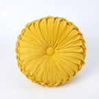 Velvet Pleated round Pumpkin Throw Pillow for Couch Floor Home Decor Cushion Coussin Home Decor Sofa Chair Bed Car Cojin 33Cm