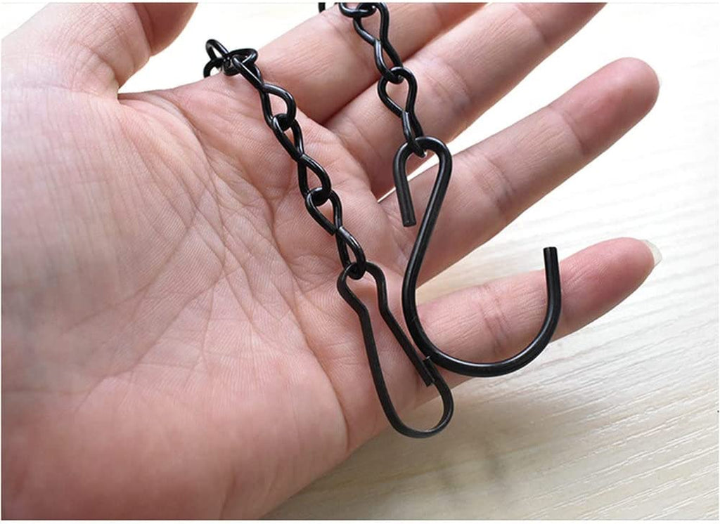 10 Pack 9.5 Inch Black Hanging Chains, Garden Plant Hangers for Hanging Bird Feeders, Billboards, Chalkboards, Basket, Planters, Lanterns, Wind Chimes and Decorative Ornaments Etc.
