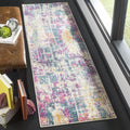 Madison Collection Runner Rug - 2'3" X 6', Ivory & Blue, Modern Boho Abstract Design, Non-Shedding & Easy Care, Ideal for High Traffic Areas in Living Room, Bedroom (MAD143B)