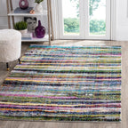 Fiesta Shag Collection Area Rug - 9' X 12', Multi, Modern Abstract Design, Non-Shedding & Easy Care, 0.5-Inch Thick Ideal for High Traffic Areas in Living Room, Bedroom (FSG367M)