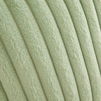 Corduroy Throw Pillows for Couch 18" X 18" Soft Plush Striped Square Pillow Indoor Decor Pillows for Sofa Couch Living Room Decoration, Throw Pillows under 10$, 1 Pack, Cream White