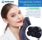 Microfiber Facial Towels - Set of 5 Spa Face Towels for Women, Professional Esthetician Supplies and Esthetician Essentials, Extra Soft, Large U Shaped Massage Spa Towels