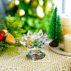 Colorful Crystal Lotus Flower Candle Holder Tealight Holders (4.5Inch-Multi)