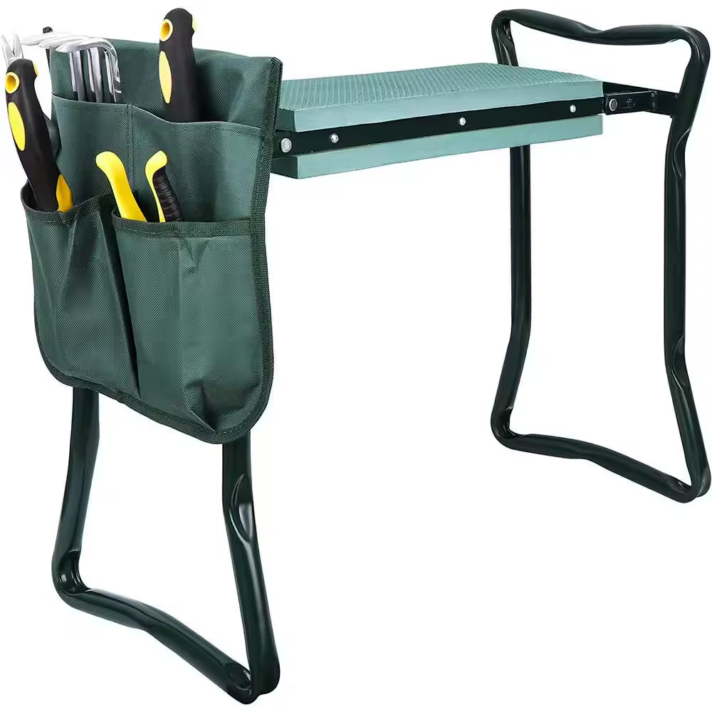 2-Piece, Garden Kneeler Seat Multiuse Portable Garden Bench Garden Stools Foldable Stool, Garden Tool Set