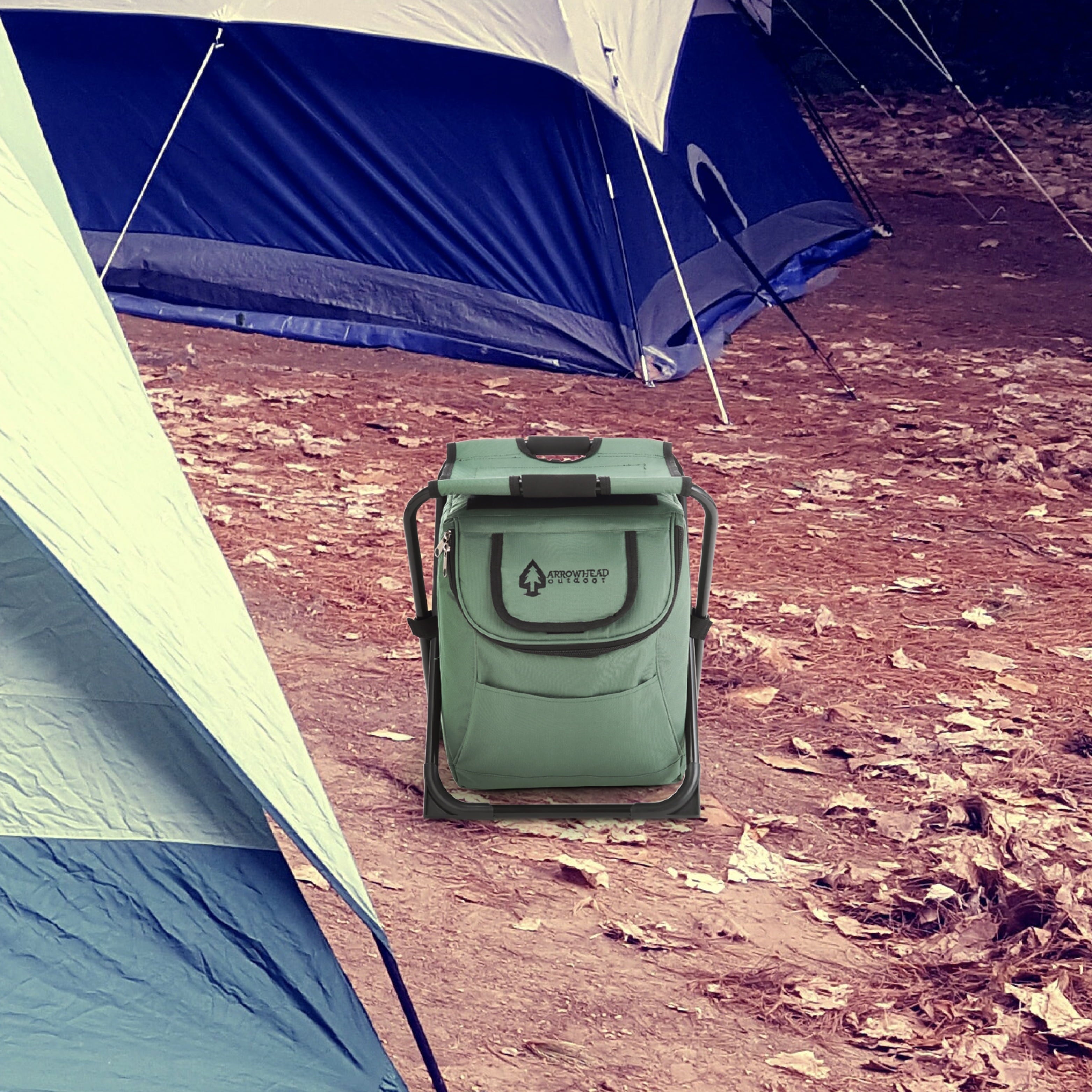 Multi-Function 3-In-1 Compact Camp Chair: Backpack, Stool & Insulated Cooler, W/ External Pockets & Storage Bag, Lightweight, Large Backpack, Fishing, Hiking, Heavy-Duty, Usa-Based