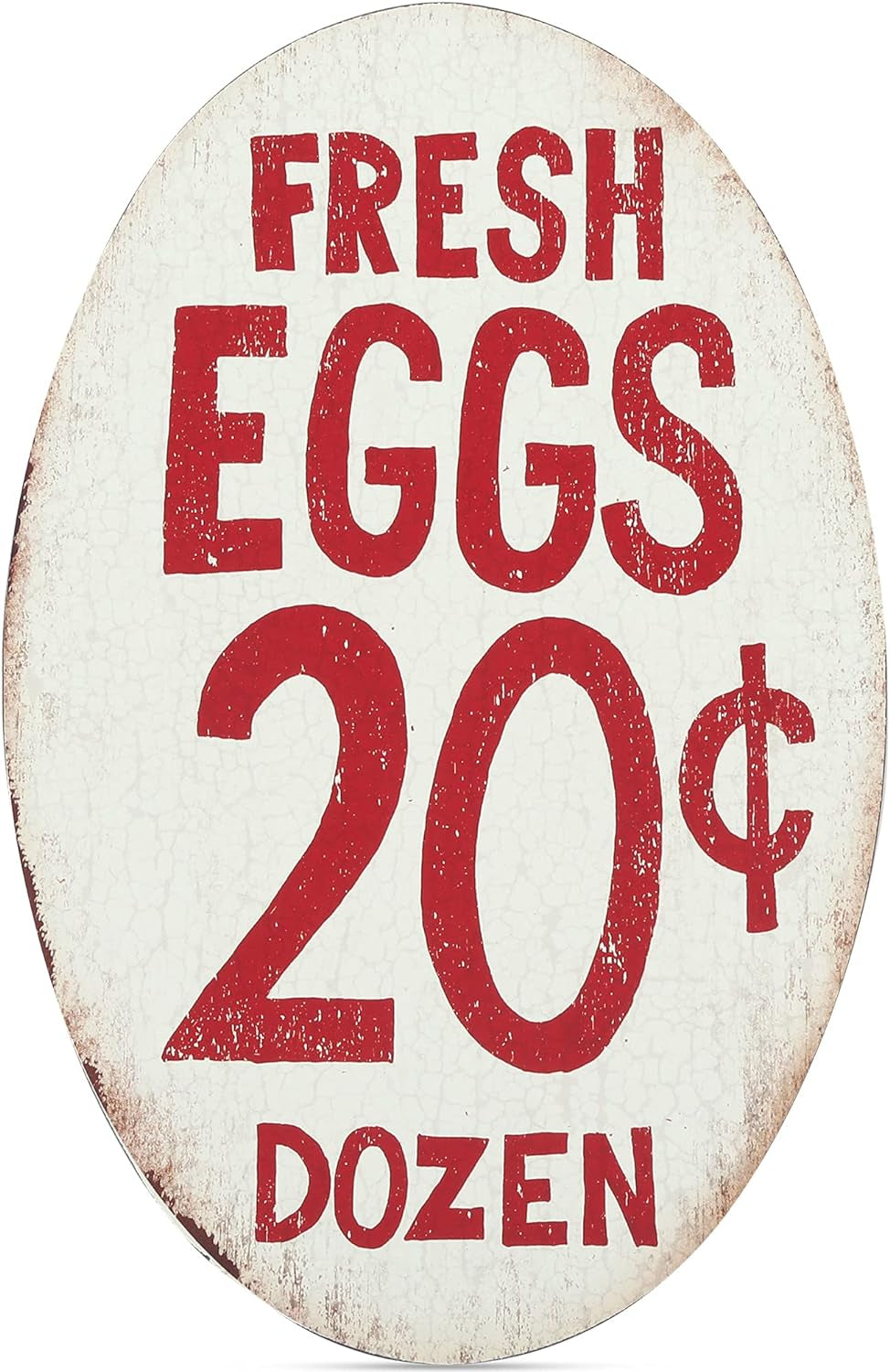 Fresh Eggs 20 Cents Metal Sign - Vintage Farmhouse Eggs Sign for Kitchen, Dining Room, or Chicken Coop