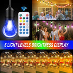 Ipstank 48FT Outdoor Patio Lights Color Changing, RGB LED String Lights with ...