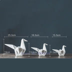 Modern Home Ceramics Thousand Paper Cranes Origami Abstract Handicraft Furnishings Children'S Room Decoration Accessories