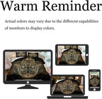 Boho King Comforter Set Black and Gold Comforter Hamsa Hand of Fatima Bohemian Floral Printed Hippie Bedding Sets 1 Comforter 2 Pillowcases(King, Hamsa Hand)