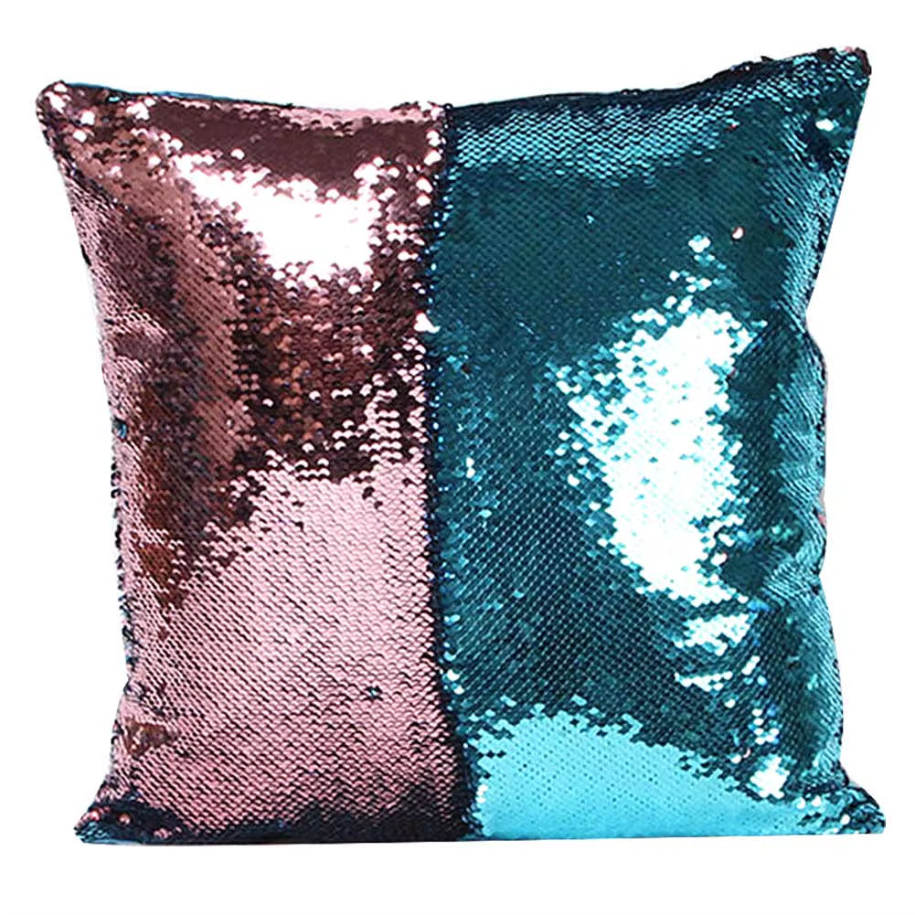 Mermaid Pillows Two Tone Sequins Throw Pillow Cushion Case DIY Case Double Sides Decorative Pillows FBE3