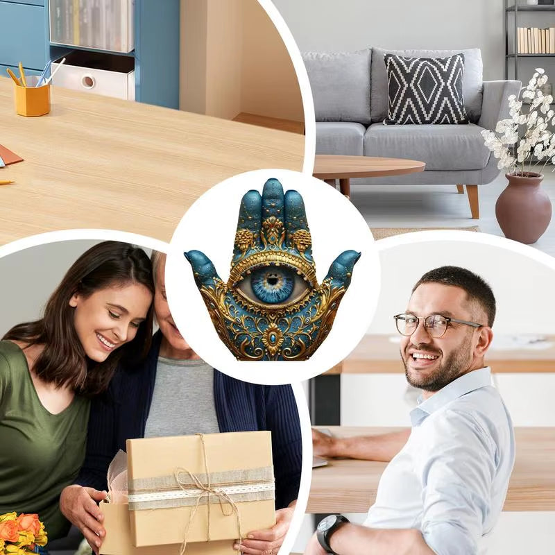 Evil Eye Hand Home Decor Palm Sculpture Evil Eye Hands Decorative Sculpture Home Decor Statue Figurine Ornament for Bookshelf