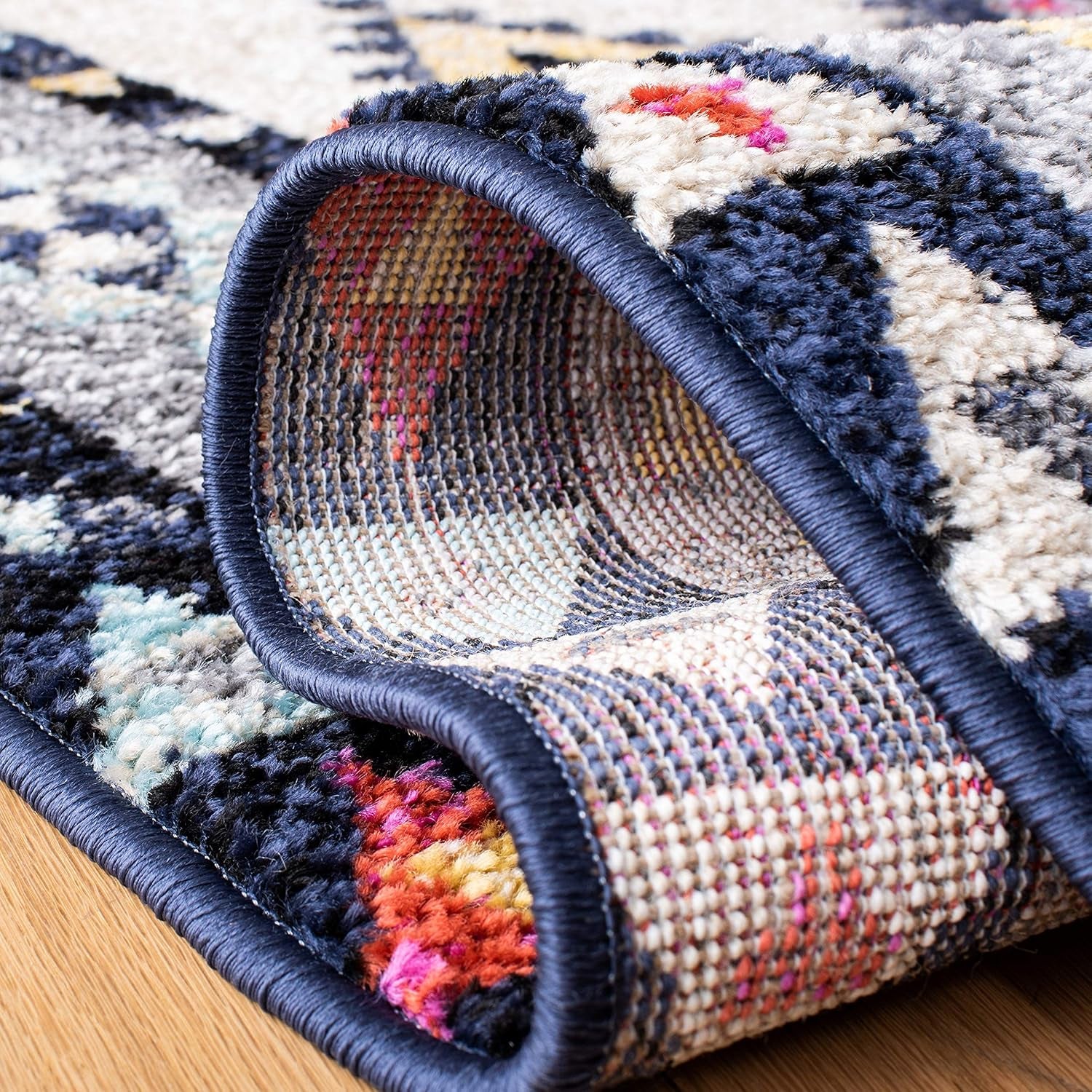 Adirondack Collection Area Rug - 5'1" X 7'6", Ivory & Grey, Boho Tribal Design, Non-Shedding & Easy Care, Ideal for High Traffic Areas in Living Room, Bedroom (ADR270A)