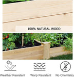 8X2 FT Raised Garden Bed Kit Elevated Wood Planter Garden Box Stand for for Backyard, Patio Outdoor Solid Wood