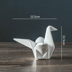 Modern Home Ceramics Thousand Paper Cranes Origami Abstract Handicraft Furnishings Children'S Room Decoration Accessories