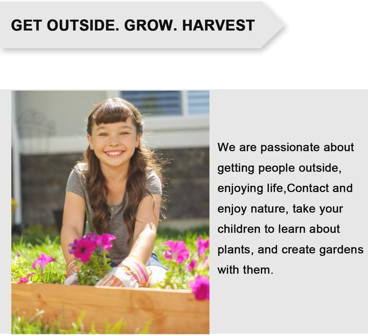 8X2 FT Raised Garden Bed Kit Elevated Wood Planter Garden Box Stand for for Backyard, Patio Outdoor Solid Wood