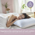 Temperature Queen Pillows Set of 2, Regulating and Adjustable Soft Memory Foam Cooling Bed Pillows Queen Size Pillows Set of 2, 20" X 30"