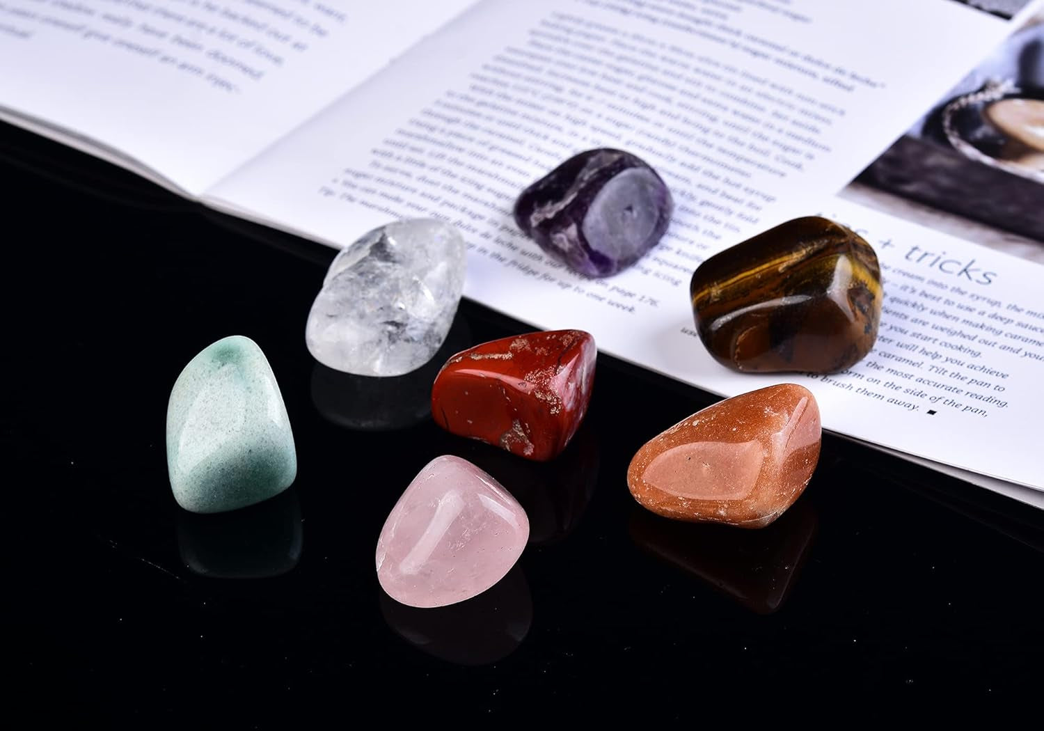 6" Selenite Ruler 7 Chakra Engraved Selenite Charging Slab Chakra Stones Set