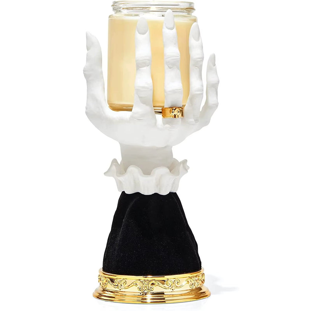 Witch Hand Candle Holder Halloween Palm Candle Holder, 9.8Inch Resin Witch Hand Candlestick Halloween Home Party House Decor
