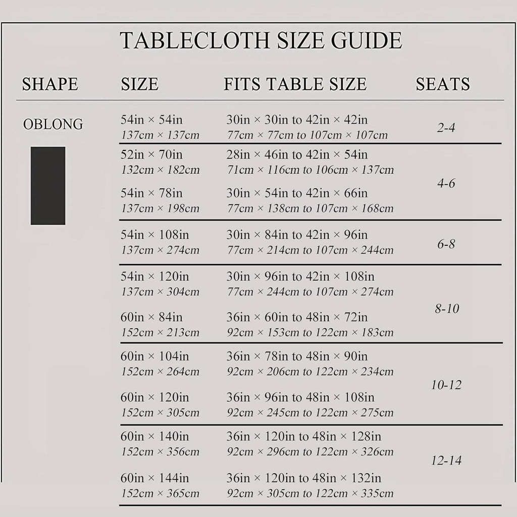 Rectangle Table Cloth, Waterproof Vinyl Tablecloth with Flannel Backing, Table L