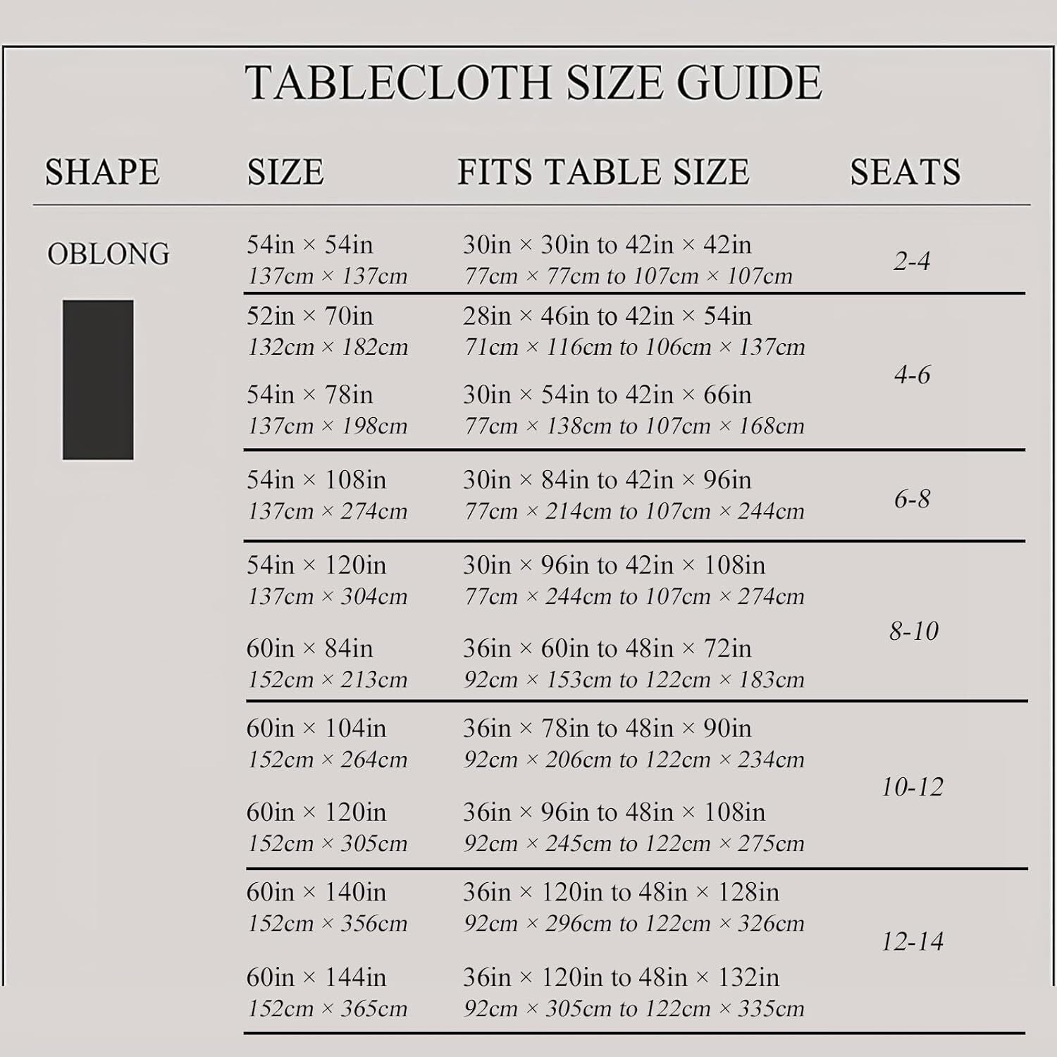 Rectangle Table Cloth, Waterproof Vinyl Tablecloth with Flannel Backing, Table L