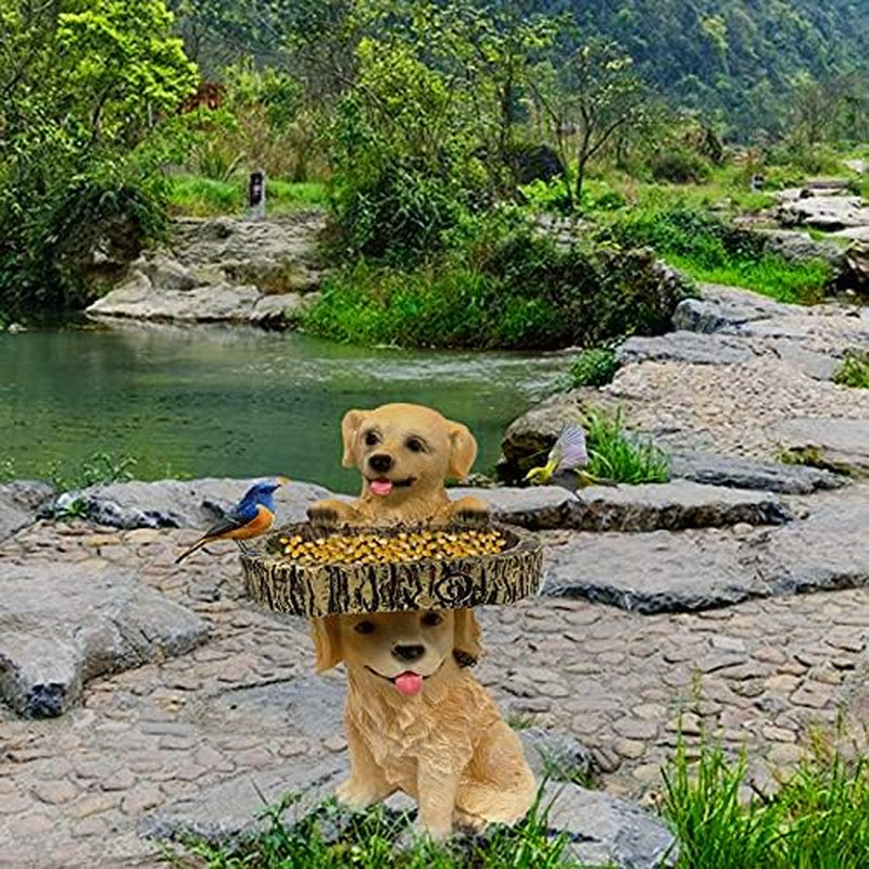 Garden Statue. Funny Fox Dogs Play Freely in the Garden, Suitable for Garden Statues in the Yard Decor Garden Decoration (Dog Statue)