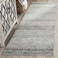 Adirondack Collection Runner Rug - 2'6" X 6', Silver & Ivory, Distressed Design, Non-Shedding & Easy Care, Ideal for High Traffic Areas in Living Room, Bedroom (ADR124B)