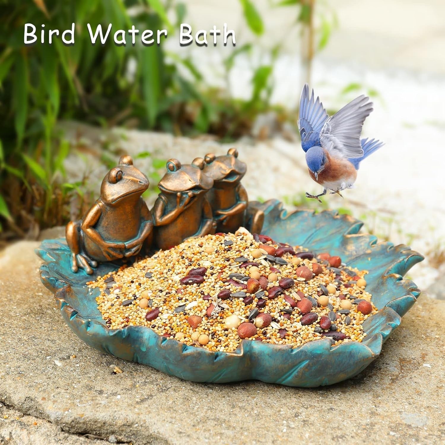 Bird Baths for Outdoors Antique Outdoor Garden Bird Bath Resin Birdbath Bowl