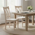 Unfinished Wood Double X-Back Dining Chair (Set of 2)