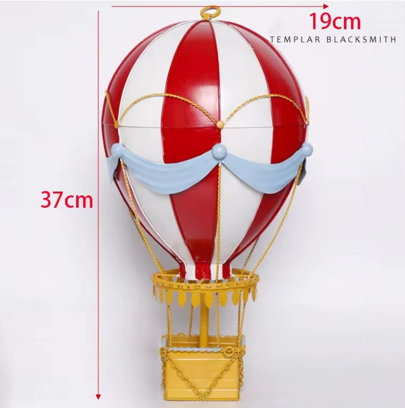 19Th Century European Retro Wrought Iron Hot Air Balloon Model Hotel Store Hanging Ornaments Crafts Home Furnishings Decoration