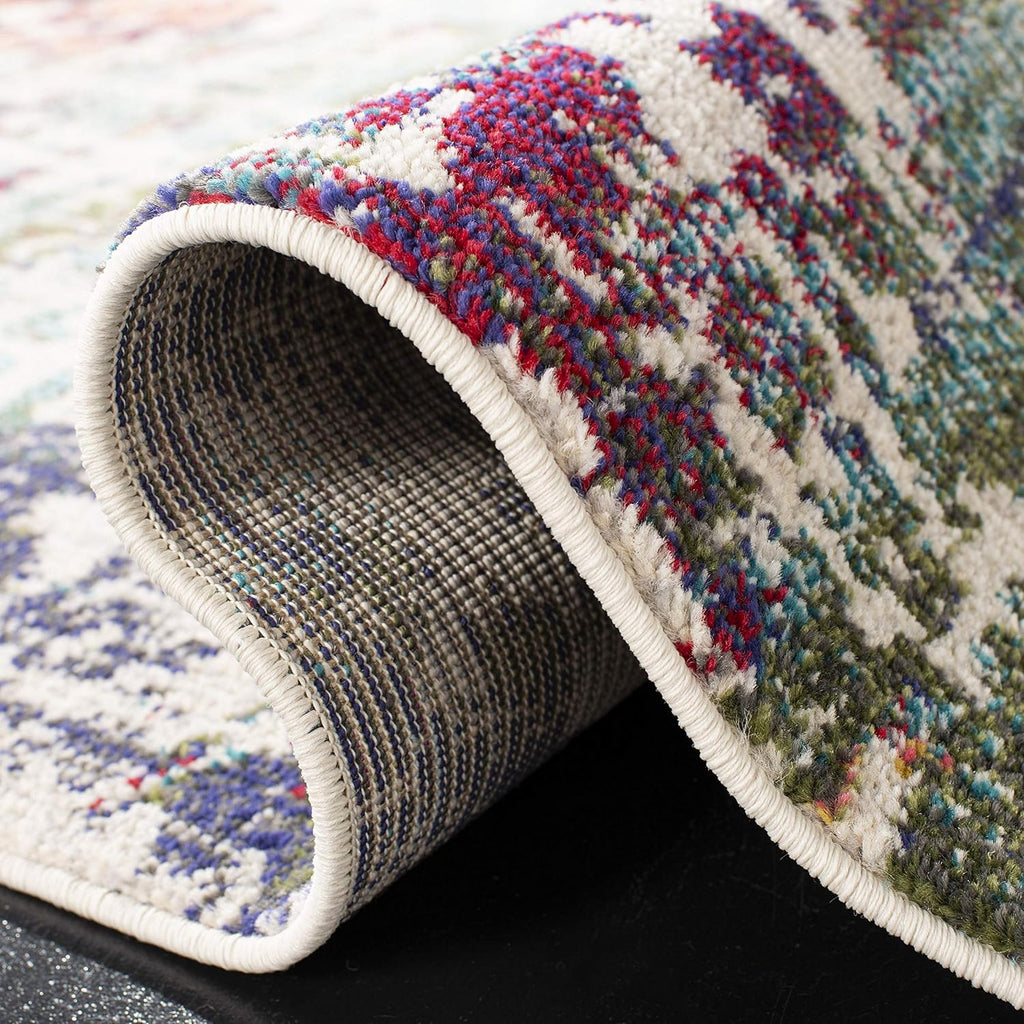 Madison Collection Accent Rug - 4' X 6', Blue & Green, Modern Abstract Design, Non-Shedding & Easy Care, Ideal for High Traffic Areas in Entryway, Living Room, Bedroom (MAD469A)