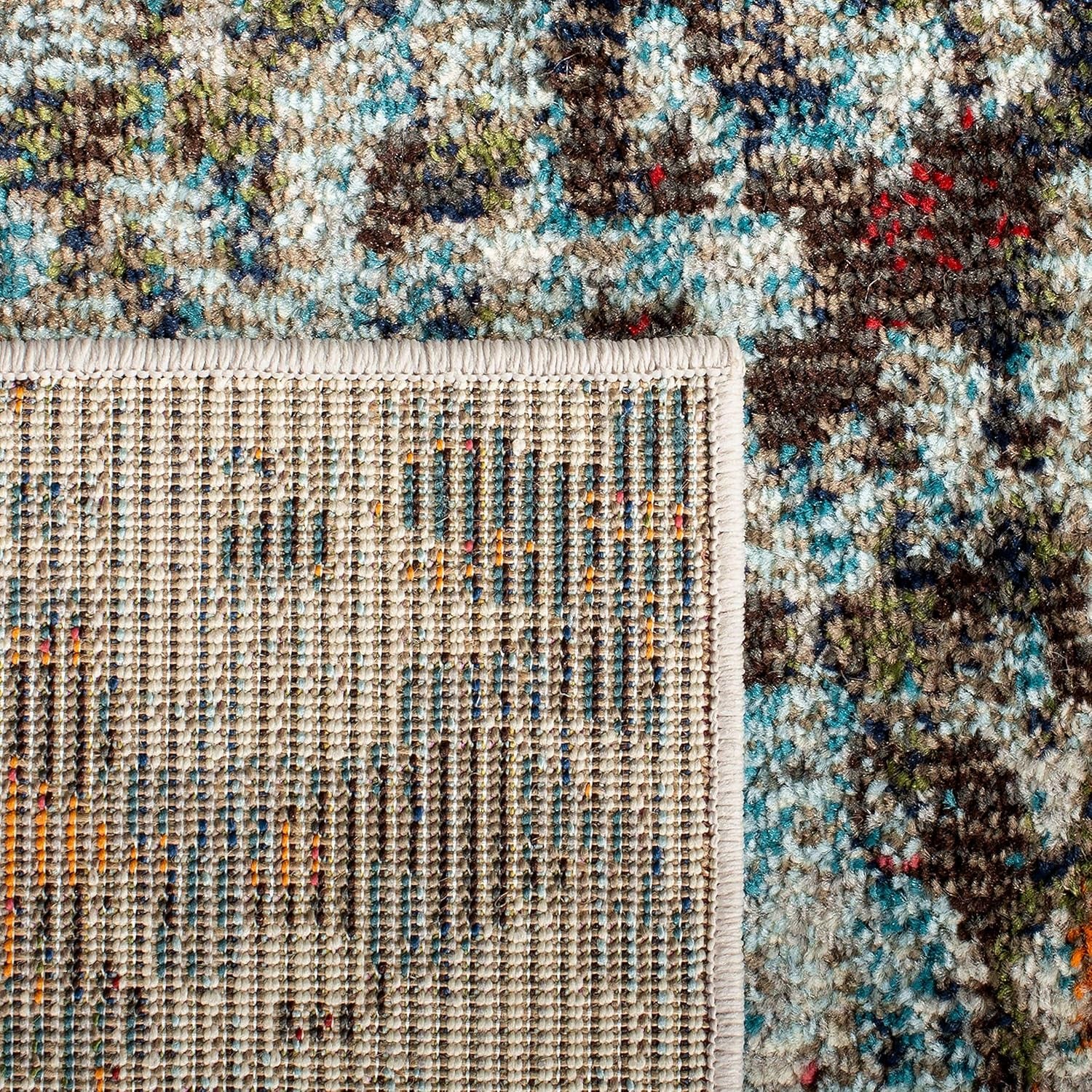 Madison Collection Accent Rug - 3' X 5', Grey & Blue, Modern Abstract Design, Non-Shedding & Easy Care, Ideal for High Traffic Areas in Entryway, Living Room, Bedroom (MAD471F)