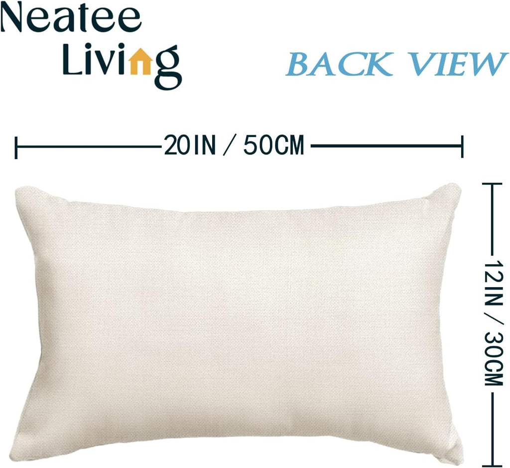 Set of 4 Fall Pillow Covers 12X20 Inch Thanksgiving Pumpkins Throw Pillows Autumn Harvest Sunflower Decorative Cushion Covers Outdoor Sofa Couch Lumbar Pillow Cases Fall Decorations (12 by 20)