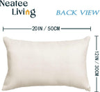 Set of 4 Fall Pillow Covers 12X20 Inch Thanksgiving Pumpkins Throw Pillows Autumn Harvest Sunflower Decorative Cushion Covers Outdoor Sofa Couch Lumbar Pillow Cases Fall Decorations (12 by 20)