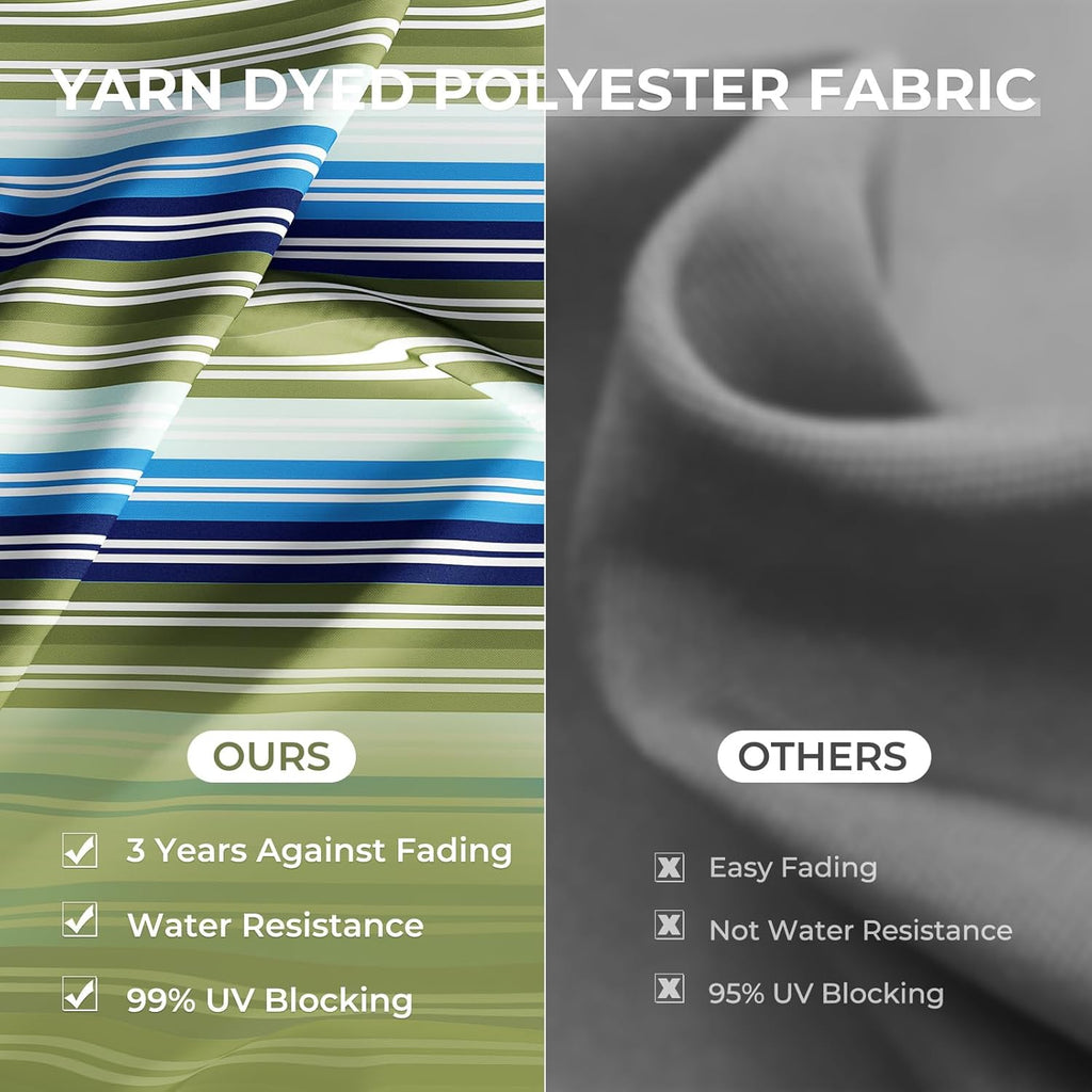 11 FT Cantilever Umbrella with Base Outdoor Large round Aluminum Offset Umbrella for Pool Garden Backyard (Stripes, 11 FT)