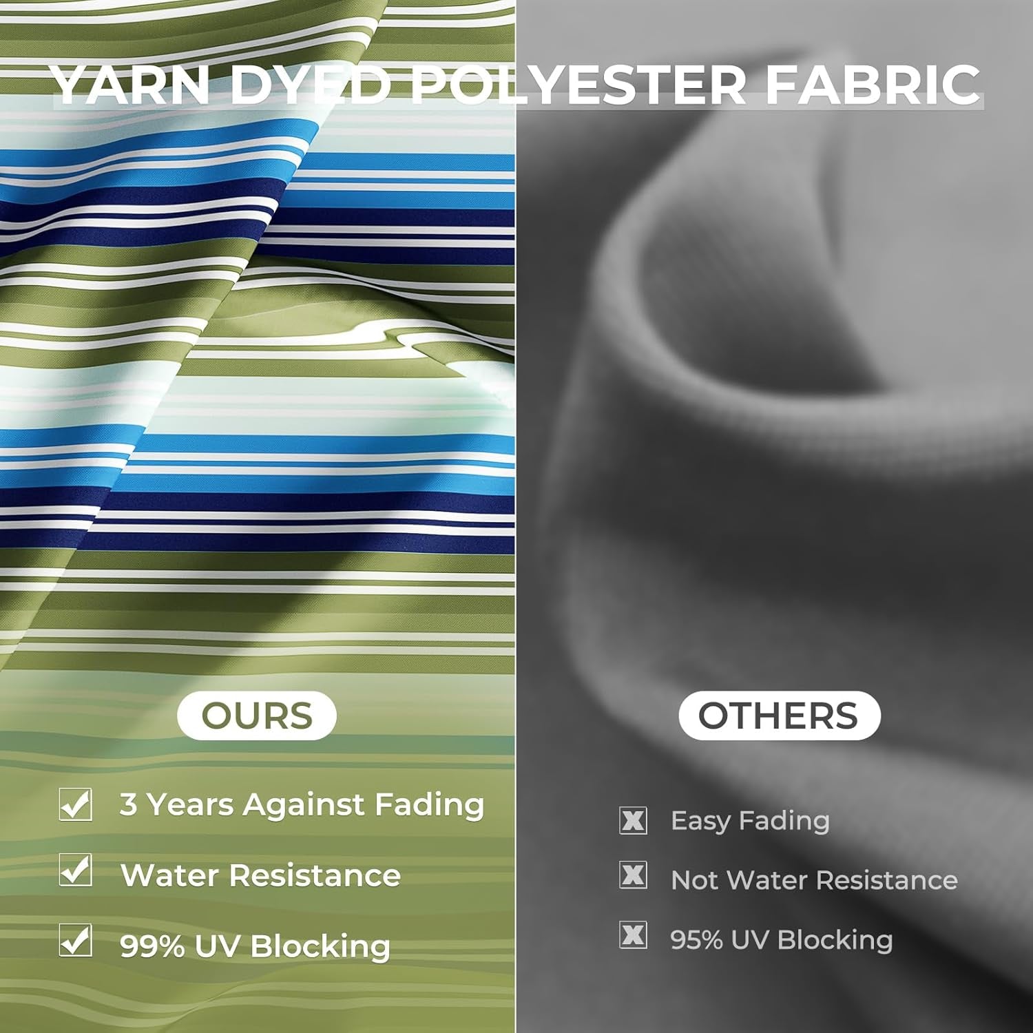 11 FT Cantilever Umbrella with Base Outdoor Large round Aluminum Offset Umbrella for Pool Garden Backyard (Stripes, 11 FT)