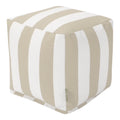 Goods Cube Pouf Vertical Stripe Sand