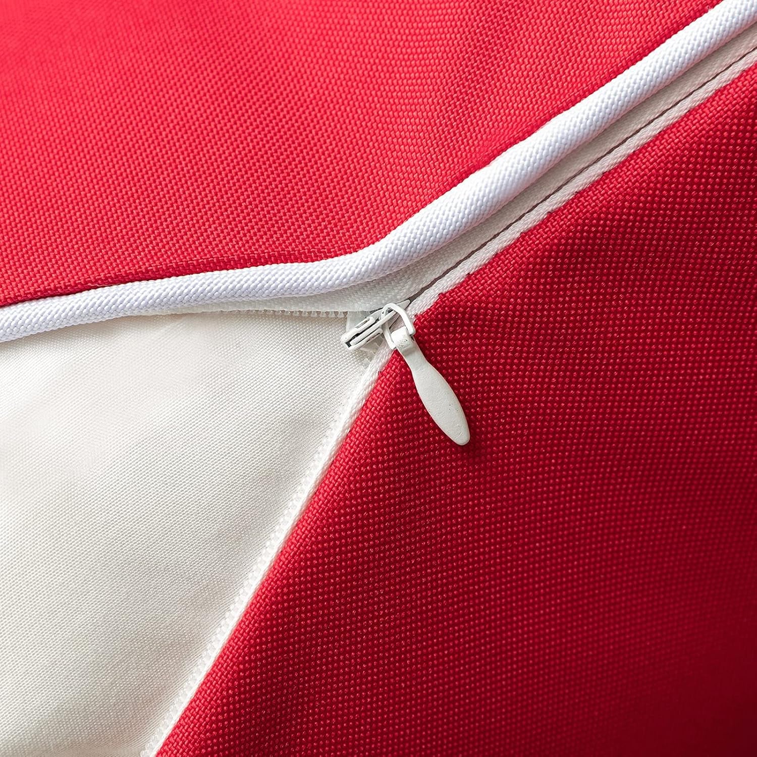 Pack of 2 Outdoor Waterproof Solid Throw Decorative Pillow Cover Decorative Square Outdoor Pillows Cushion Case Patio Pillows for Couch Tent Sunbrella (18''X18'',Red)