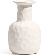 White Ceramic Vase for Home Decor, Modern Geometric Abstraction Decorative Vases for Centerpieces,Kitchen, Living Room,Office,Wedding,Gifts (Minimalis-Long Neck)