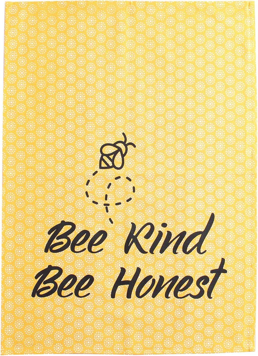 Cotton Kitchen Towels Set of 4 - Absorbent Dish Towels Set | Tea Towels | Bar Towels | Bee Grey Yellow Kitchen Dish Towels - Multi Purpose Kitchen Linen, Drying Dish Hand Towels 20X28