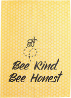 Cotton Kitchen Towels Set of 4 - Absorbent Dish Towels Set | Tea Towels | Bar Towels | Bee Grey Yellow Kitchen Dish Towels - Multi Purpose Kitchen Linen, Drying Dish Hand Towels 20X28