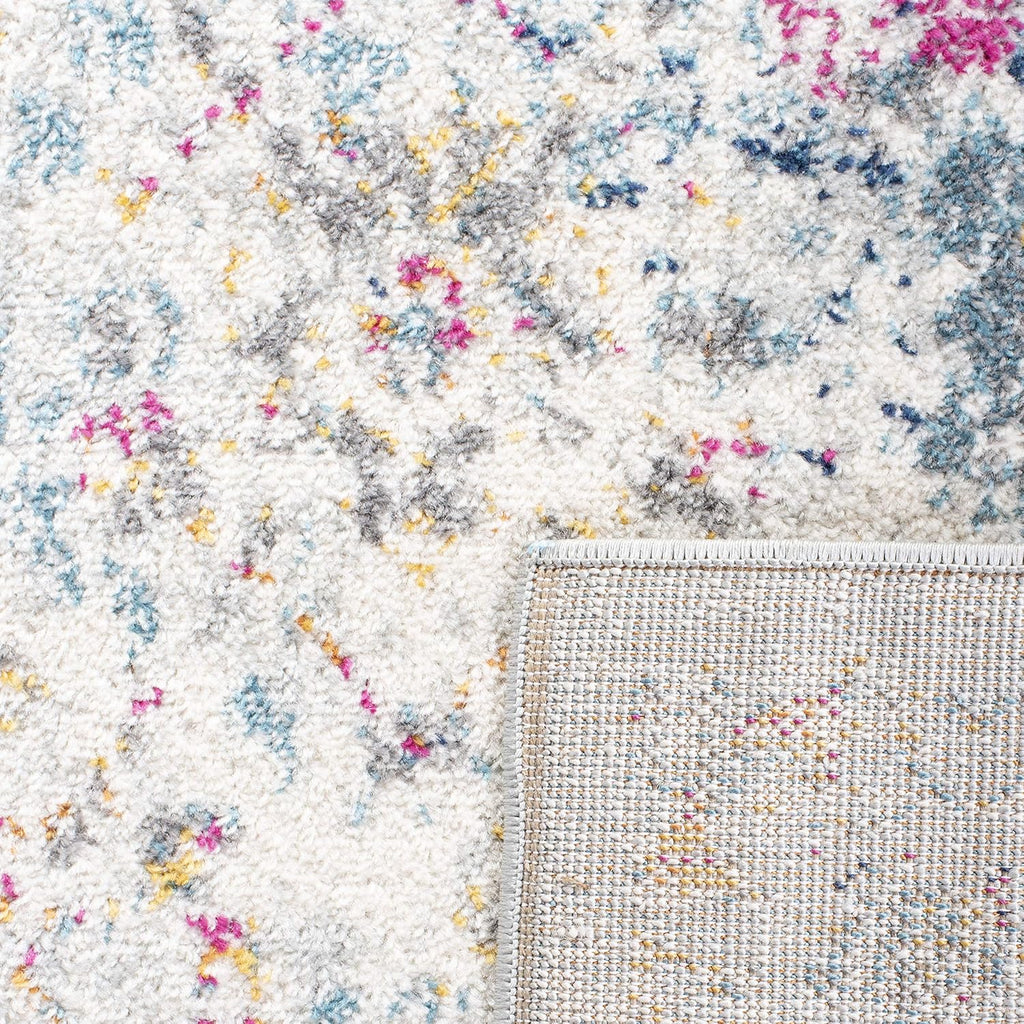 Madison Collection Runner Rug - 2'3" X 14', Grey & Gold, Boho Chic Distressed Design, Non-Shedding & Easy Care, Ideal for High Traffic Areas in Living Room, Bedroom (MAD611F)