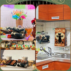 6Pcs Rags Halloween Hand Towels Trick or Treat Kitchen Towels Ghost Cat Bat Dish Towels Holiday Tea Towels Home Items