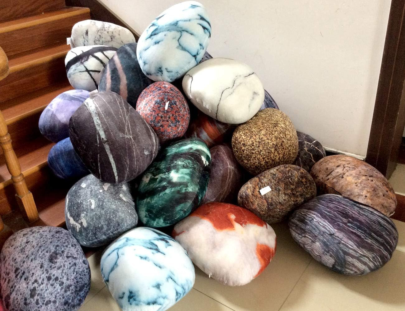 10 Pieces Set 15X15In Large Rock Pillows Cover for Kids Gaming Room Decoration Pillows Case for Bedroom Nursery Cushion Cover Christmas Tree Decoration Pillows Covers