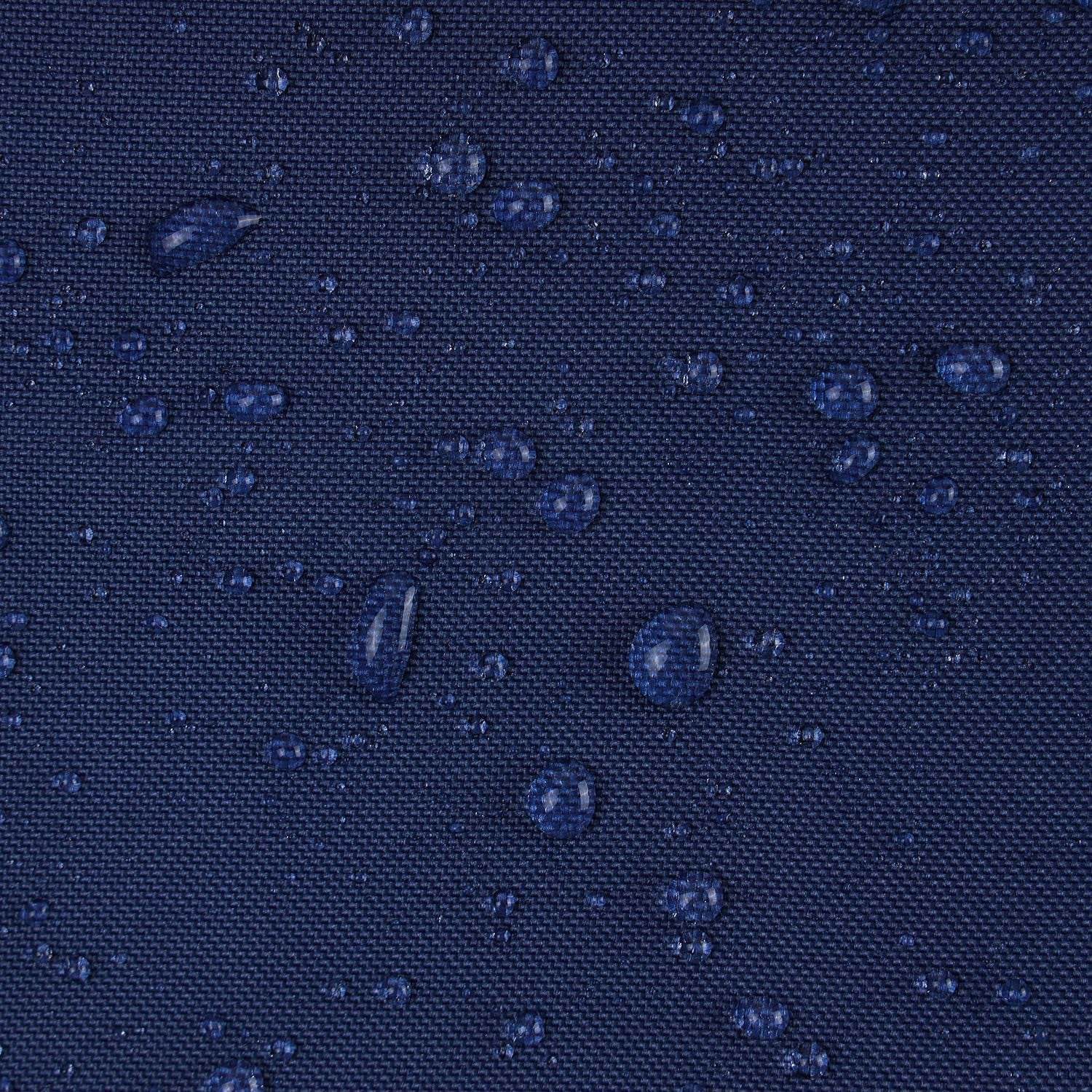 Pack of 2 Outdoor Waterproof Throw Pillow Covers with Contrast Piping, Decorative Square Cushion Case Patio Pillows for Couch Tent Sunbrella, Dark Blue 18X18 Inches