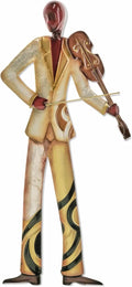 Musician Wall Decor Violin Player 7 Inches Length X 1 Inch Width X 14 Inches Height (M3002)